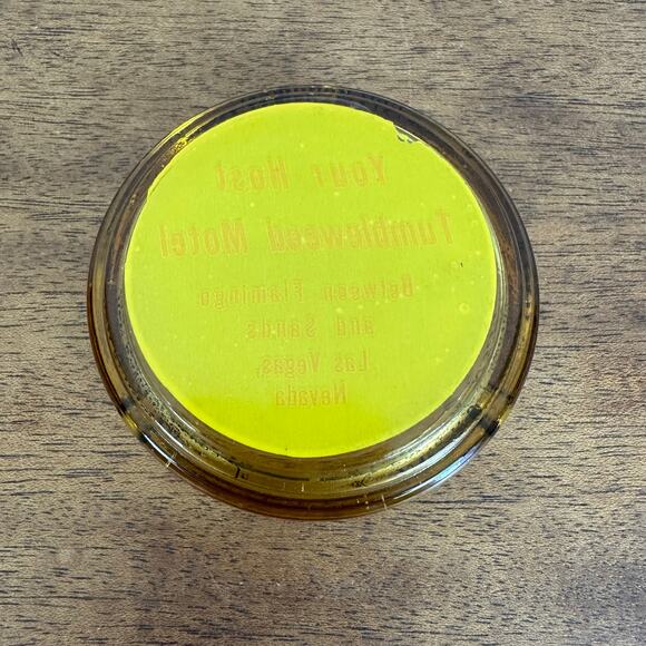 Vintage Las Vegas NV The Golden Nugget Tumbleweed Motel 3.5" Amber Glass Ashtray - Picture 4 of 4